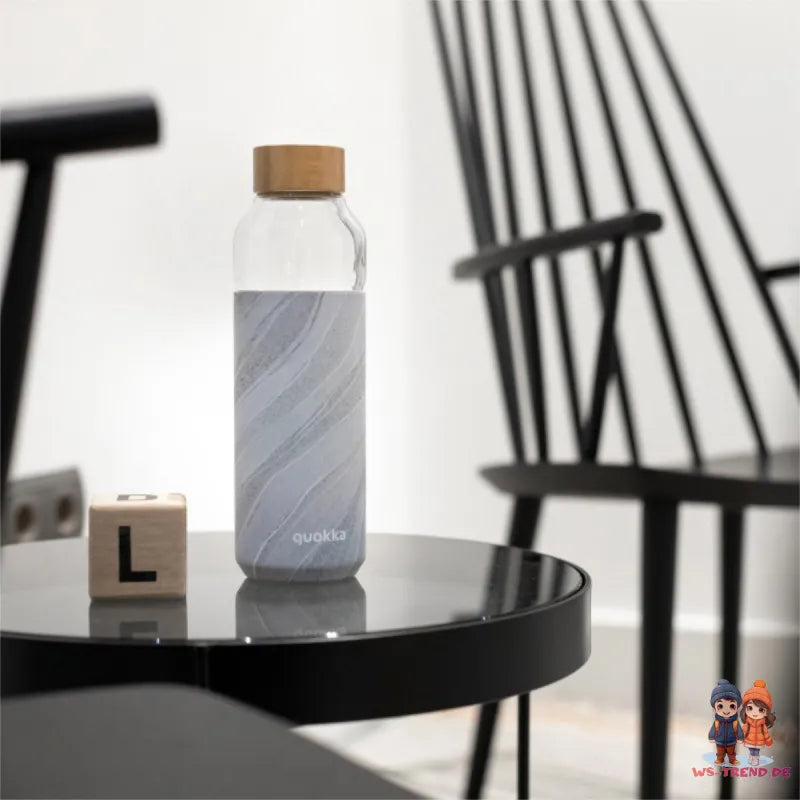QUOKKA Flow Glasflasche Wasserflasche Trinkflasche antirutsch Cover 660 ml - WS-Trend.de
