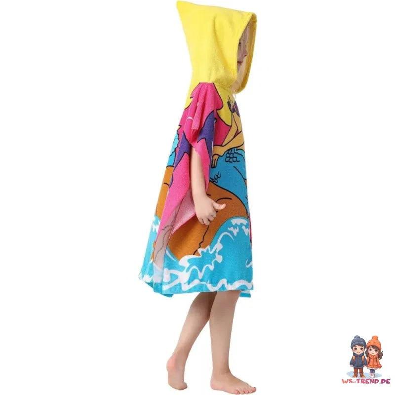 Meerjungfrau Kinder Mädchen Mikrofaser Poncho Badeponcho - WS-Trend.de Badetuch 60x120 cm