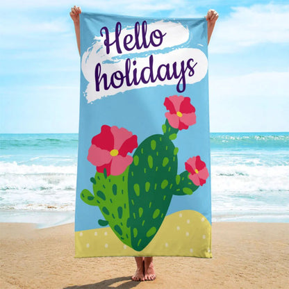 HELLO HOLIDAYS Kaktus Mikrofaser Badetuch Strandtuch XXL 70x150 cm - WS-Trend.de