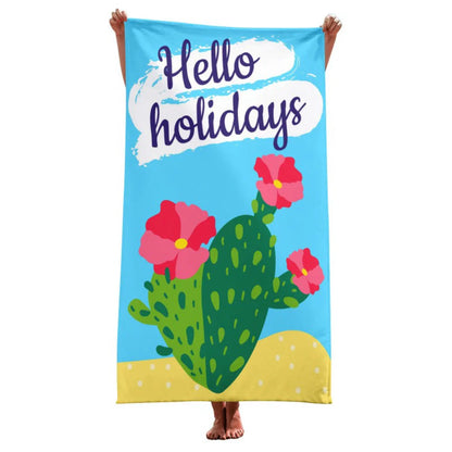 HELLO HOLIDAYS Kaktus Mikrofaser Badetuch Strandtuch XXL 70x150 cm - WS-Trend.de