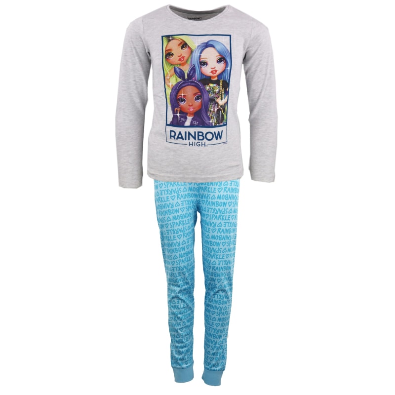 Rainbow High Mädchen Kinder langarm Schlafanzug Pyjama - WS-Trend.de 98-128 Baumwolle