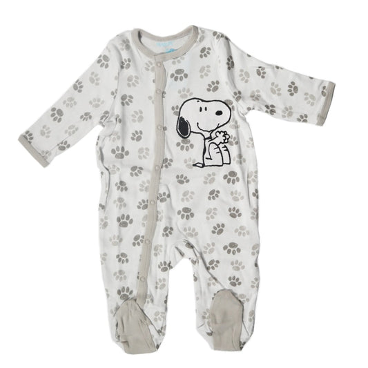 Snoopy Sleep Baby Kleinkind langarm Einteiler Strampler - WS-Trend.de Schlafanzug Gr. 62 - 92