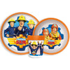 Feuerwehrmann Sam Kinder Anti Rutsch Geschirr-Set 3 tlg Becher Teller Schüssel