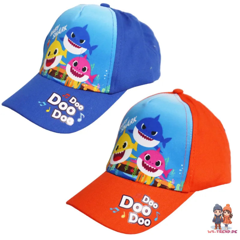 Baby Shark kleine Haie Kinder Basecap Mütze - WS-Trend.de Baseball Kappe Hut 52 bis 54