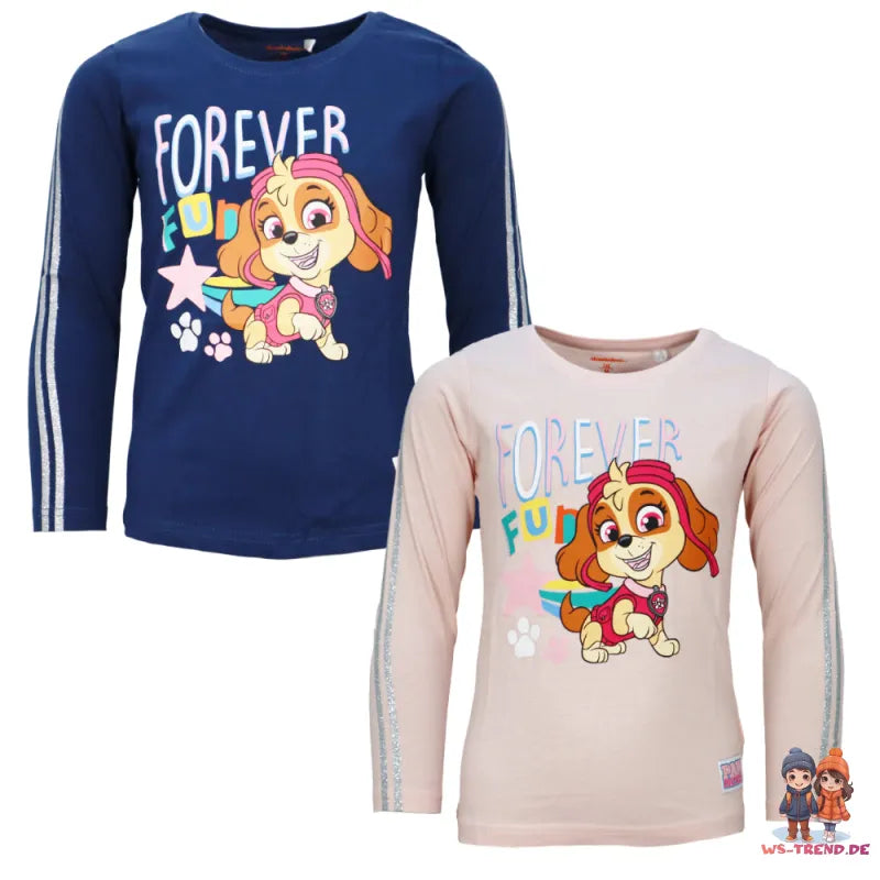 Paw Patrol Skye Kinder Mädchen Langarmshirt Shirt - WS-Trend.de Gr. 98 - 128 Baumwolle