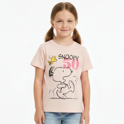 Peanuts Snoopy Kinder Mädchen kurzarm T-Shirt Shirt - WS-Trend.de Gr. 92-128 100% Baumwolle