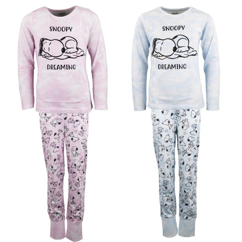 Snoopy Mädchen langarm Schlafanzug Pyjama - WS-Trend.de Dreams 134-164 Baumwolle
