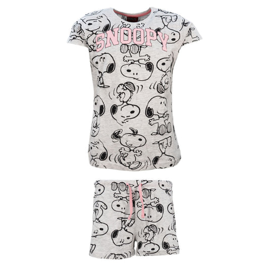 Snoopy Mädchen kurzarm Pyjama Schlafanzug Shirt Shorts