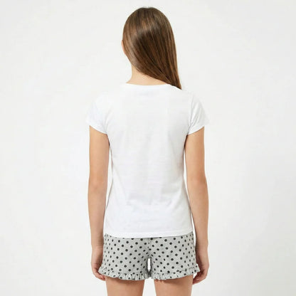 Snoopy Mädchen kurzarm Pyjama Schlafanzug Shirt Shorts - WS-Trend.de 134 - 164 Baumwolle