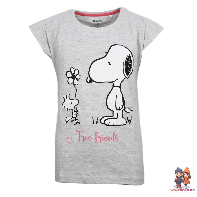 Snoopy Mädchen kurzarm Pyjama Schlafanzug Shirt Shorts - WS-Trend.de 134 - 164 Baumwolle