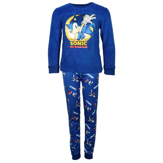 Sega Sonic The Hedgehog Jungen Kinder Velours langarm Pyjama Schlafanzug - WS-Trend.de