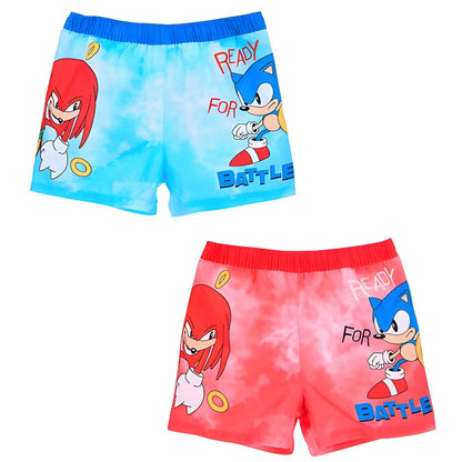 Sonic The Hedgehog Knuckles Kinder Badehose Badeshorts Shorts - WS-Trend.de Gr 104-140