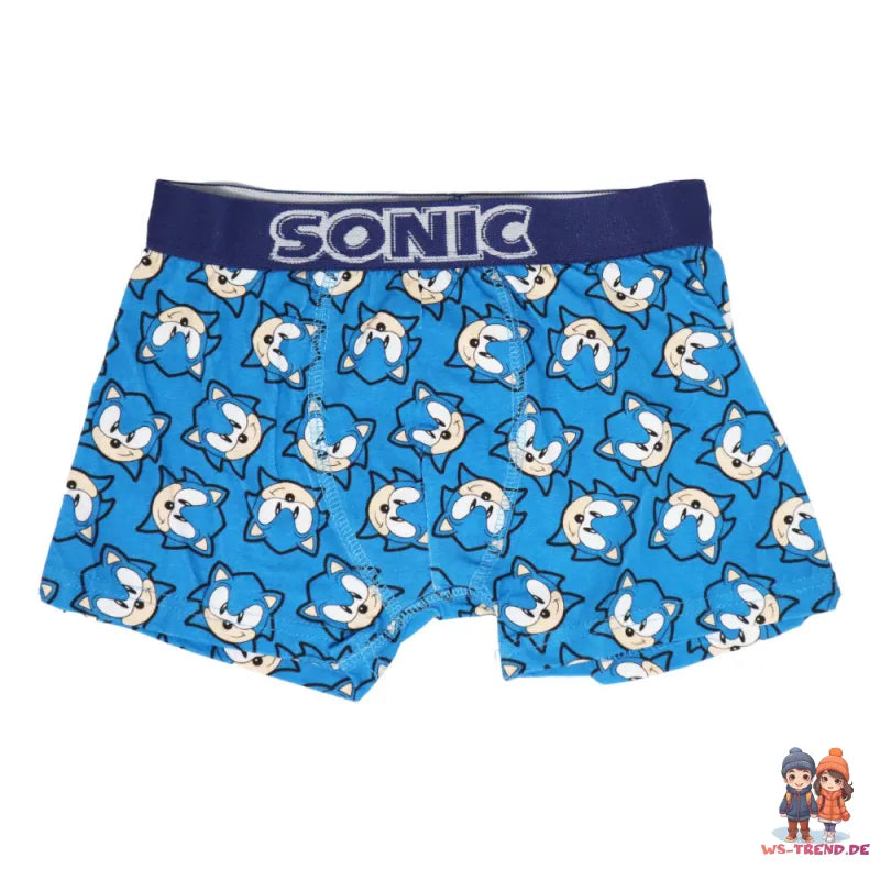 Sonic the Hedgehog Jungen Boxershorts Unterhose 2er Pack - WS-Trend.de Gr. 92 bis 128