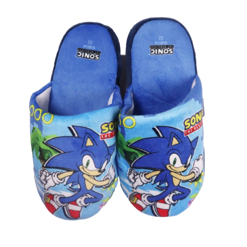Sonic the Hedgehog Jungen Hausschuhe Slipper Pantoffeln - WS-Trend.de Schlüpfschuhe 28 - 34