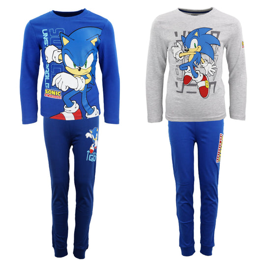 Sega Sonic The Hedgehog Jungen Kinder Pyjama Schlafanzug - WS-Trend.de 104-134 Baumwolle