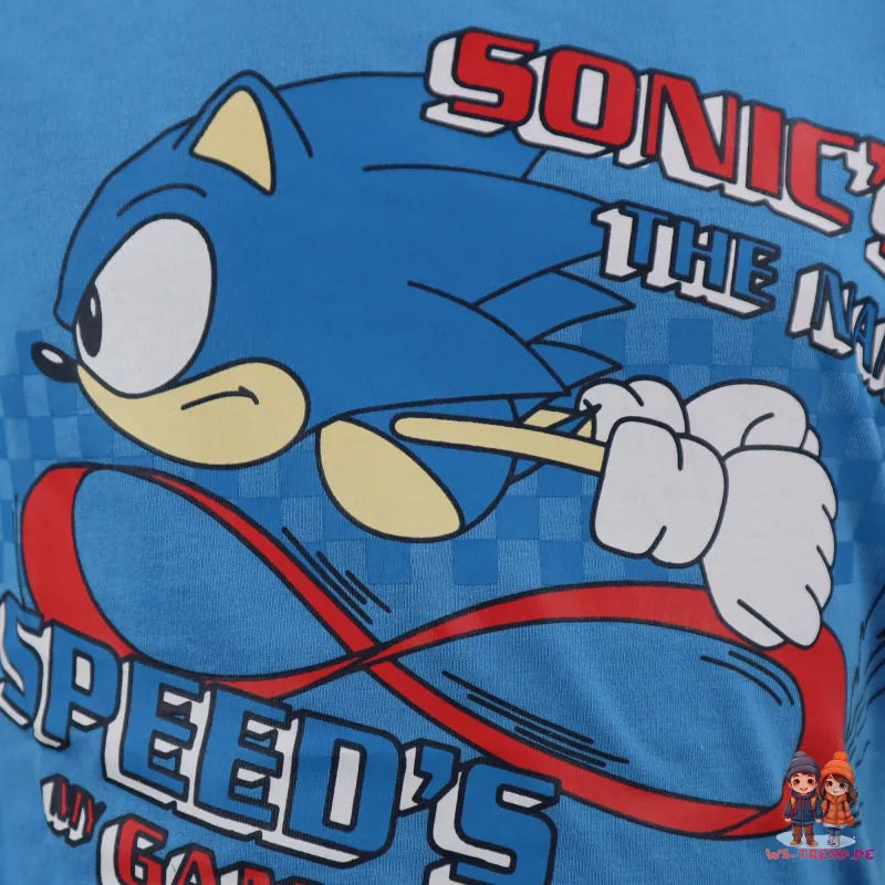 Sega Sonic The Hedgehog Jungen Kinder Pyjama Schlafanzug - WS-Trend.de 104-128 Baumwolle