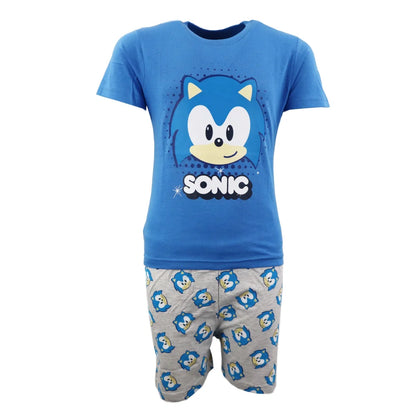 Sega Sonic The Hedgehog Jungen Kinder Pyjama - WS-Trend.de Schlafanzug 98-128 Baumwolle