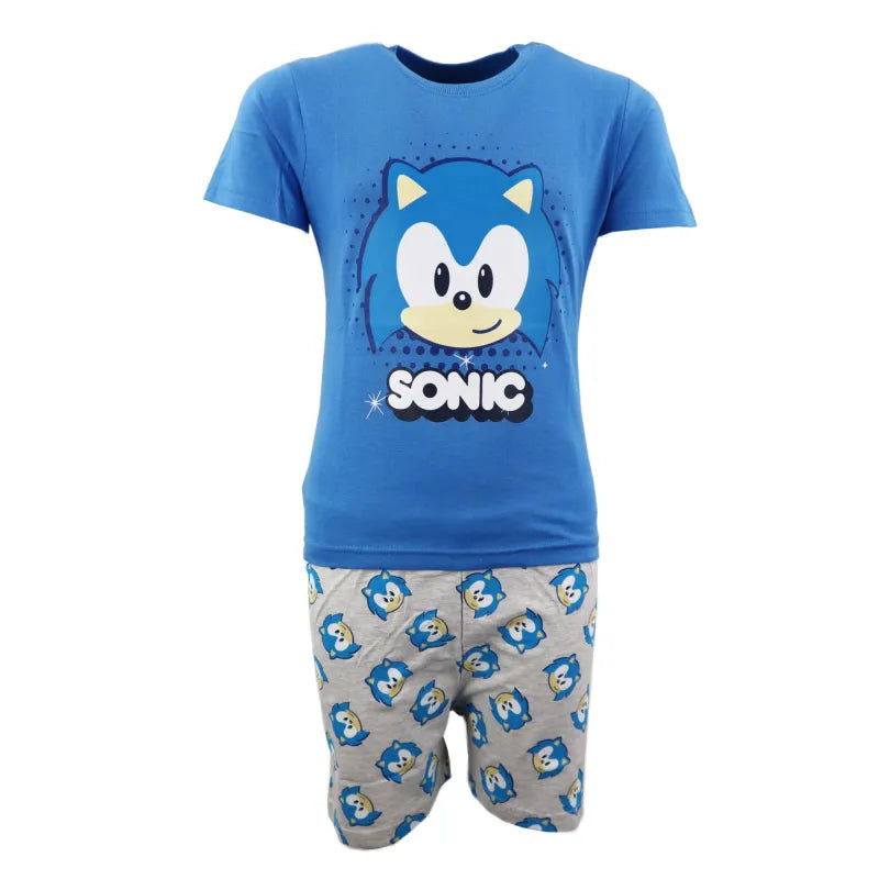 Sega Sonic The Hedgehog Jungen Kinder Pyjama Schlafanzug - WS-Trend.de 104-128 Baumwolle