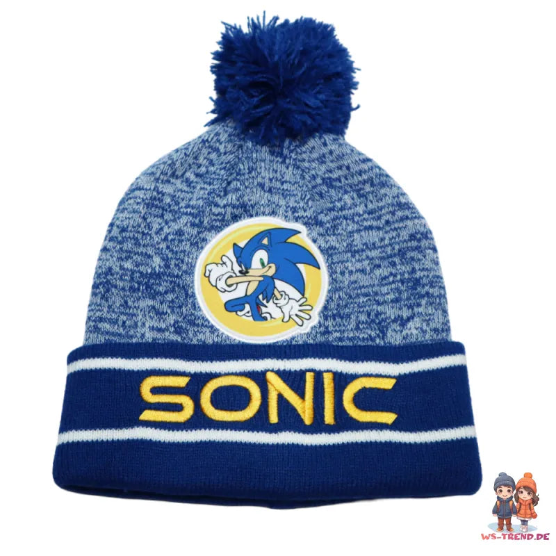 Sonic the Hedgehog Kinder Wintermütze Bommelmütze Handschuhe - WS-Trend.de 52 54