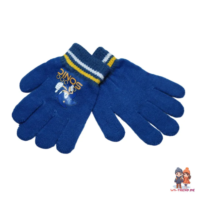 Sonic the Hedgehog Kinder Wintermütze Bommelmütze Handschuhe - WS-Trend.de 52 54