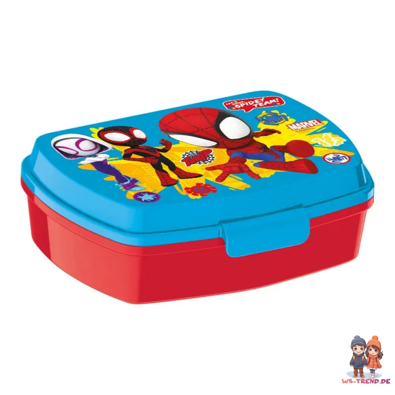Marvel Spiderman Spidey 4 tlg Kinder Set Brotdose Trinkflasche Besteck - WS-Trend.de