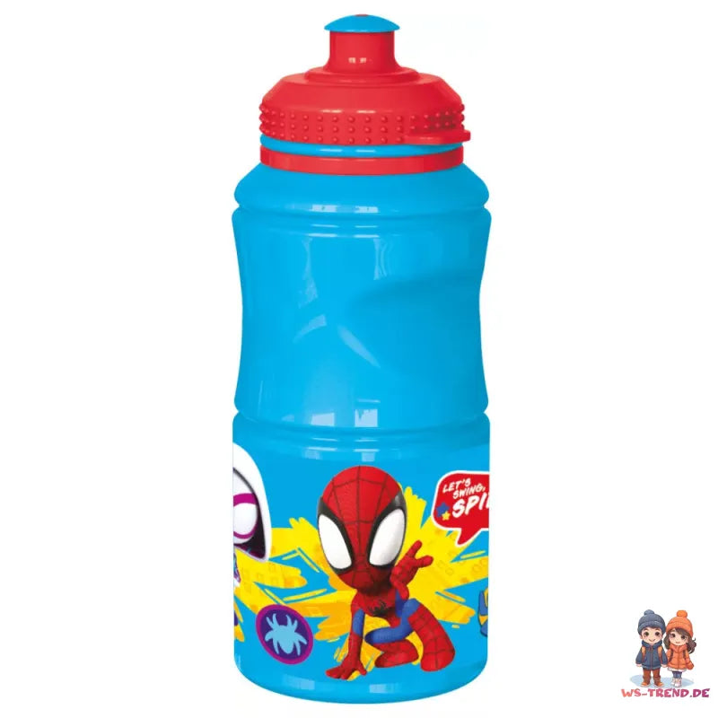 Marvel Spiderman Spidey 4 tlg Kinder Set Brotdose Trinkflasche Besteck - WS-Trend.de