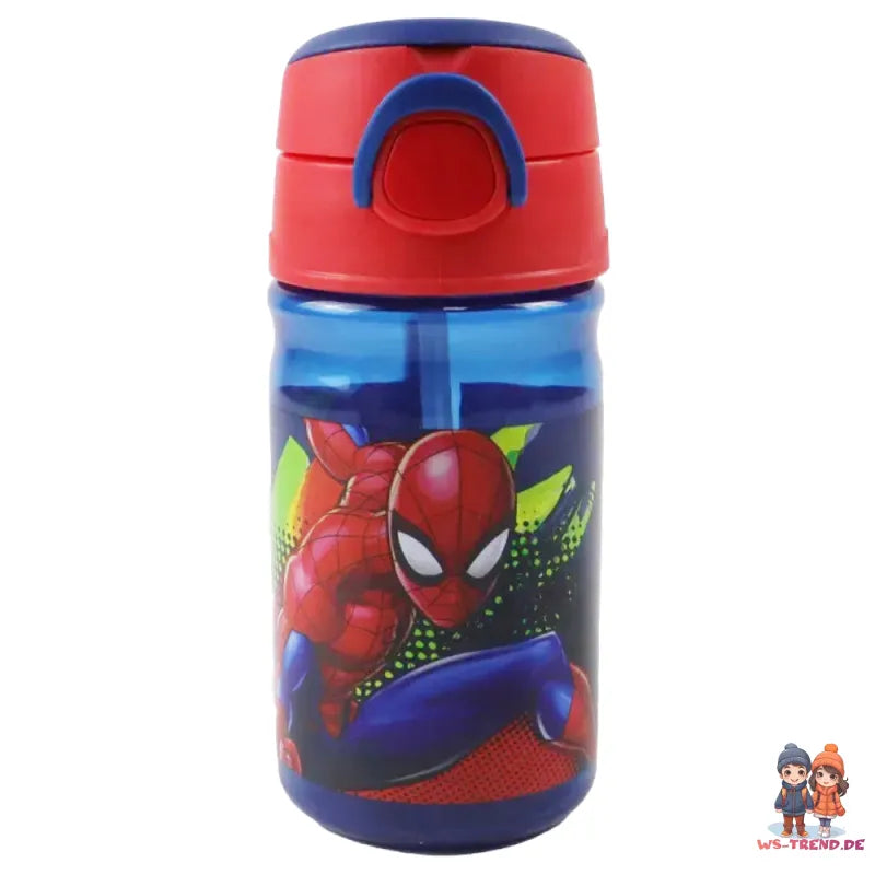 Marvel Spiderman 4 tlg Kinder Lunch Set Brotdose Trinkflasche Besteck WS Trend.de