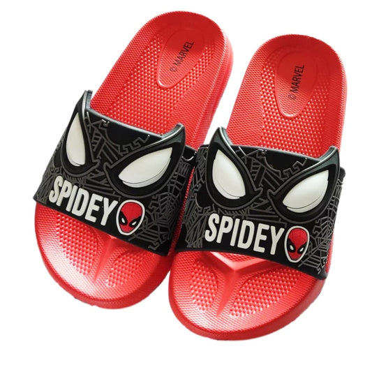 Marvel Spiderman 3D Optik Kinder Sandalen - WS-Trend.de - Badeschuhe Latschen Hausschuhe Rot 25-32