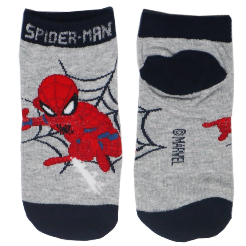 Marvel Spiderman kurze Kinder Socken 2er Pack - WS-Trend.de Sneaker - Blau Grau 23 bis 34 Jungen