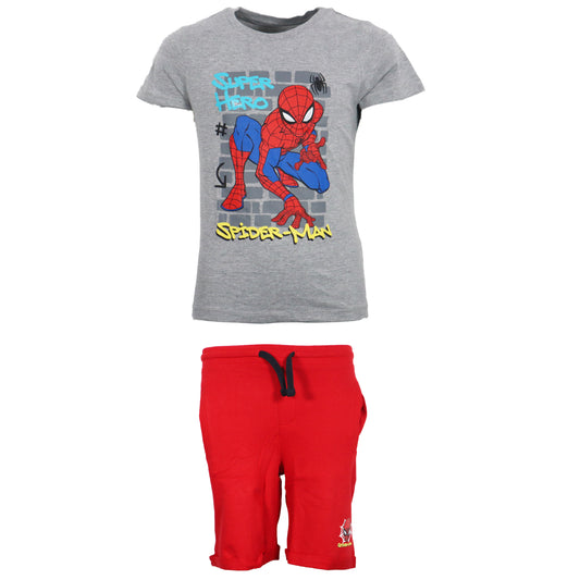 Marvel Spiderman Kinder Sommerset Shorts plus T-Shirt