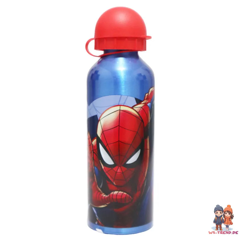 Marvel Spiderman Aluminium Wasserflasche Trinkflasche Flasche 500 ml - WS-Trend.de ALU - Sportflasche