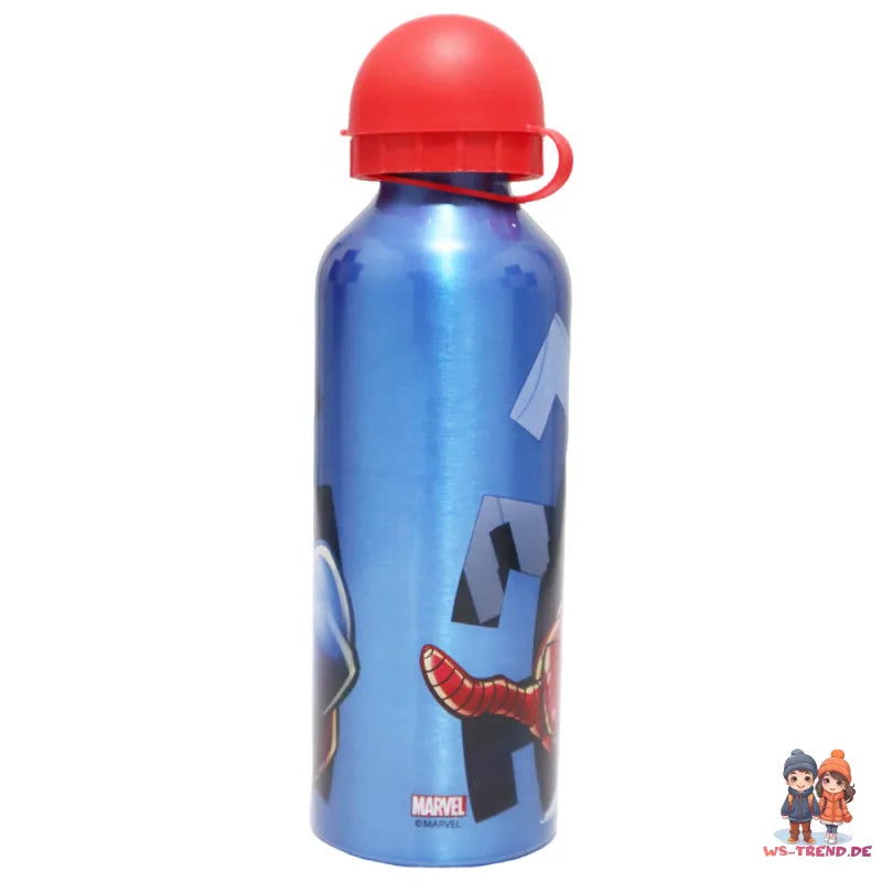 Marvel Spiderman Aluminium Wasserflasche Trinkflasche Flasche 500 ml - WS-Trend.de ALU - Sportflasche