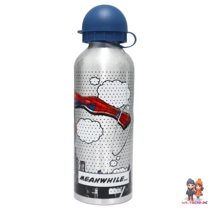 Marvel Spiderman Aluminium Wasserflasche Trinkflasche Flasche 500 ml - WS-Trend.de ALU - Sportflasche