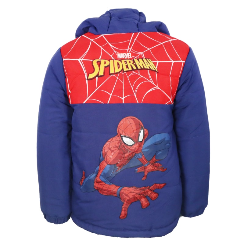 Marvel Spiderman Kinder Jungen Winterjacke Jacke mit Kapuze - WS-Trend.de 98-140 Blau