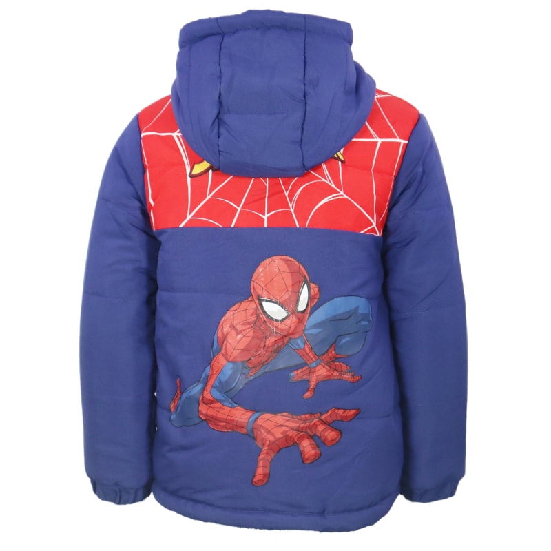 Marvel Spiderman Kinder Jungen Winterjacke Jacke mit Kapuze - WS-Trend.de 98-140 Blau