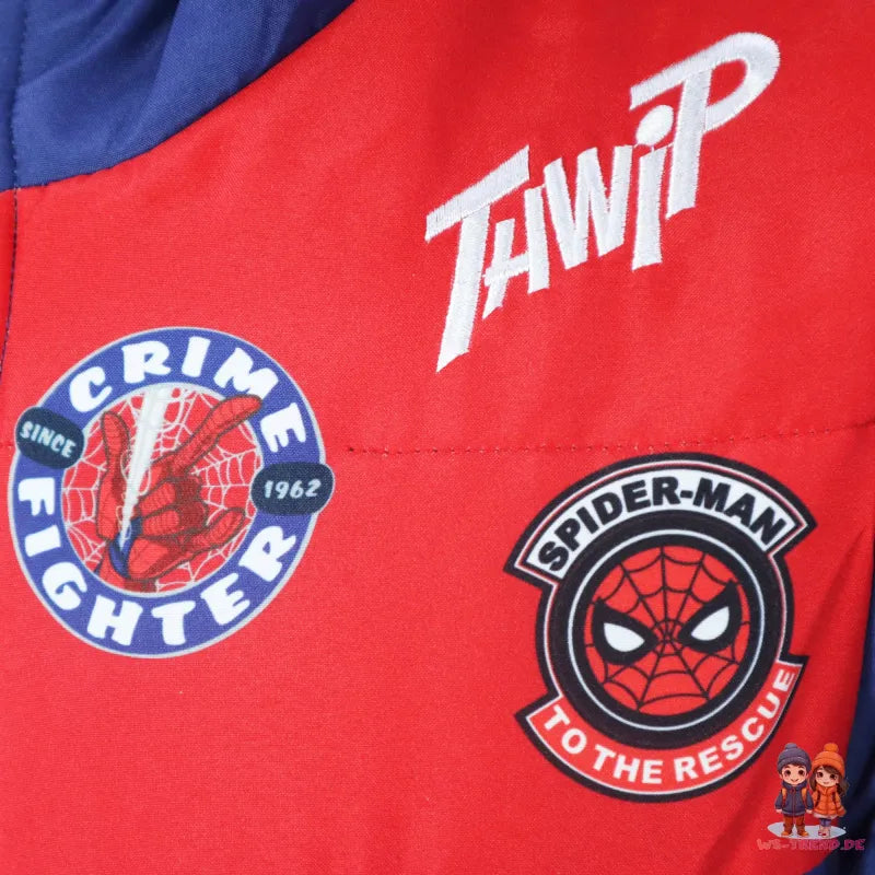 Marvel Spiderman Kinder Jungen Winterjacke Jacke mit Kapuze - WS-Trend.de 98-140 Blau