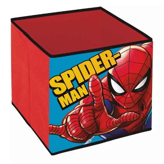 Marvel Spiderman Kinder Spielzeug Korb Box freistehender Spielzeugkorb 31x31x31
