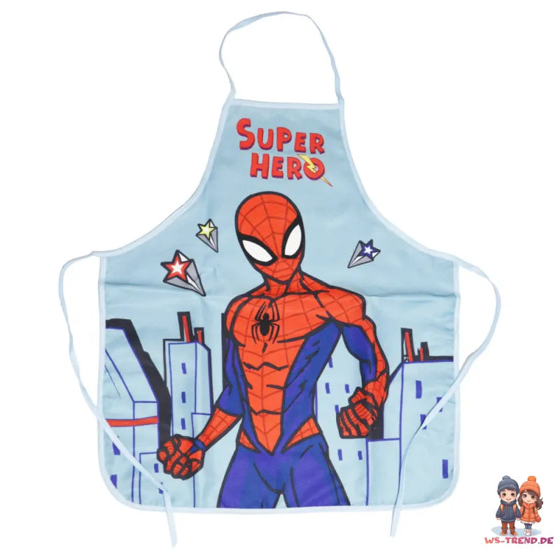 Marvel Spiderman Kinder Kochschürze Backschürze mit Mütze 3-6 Jahre - WS-Trend.de