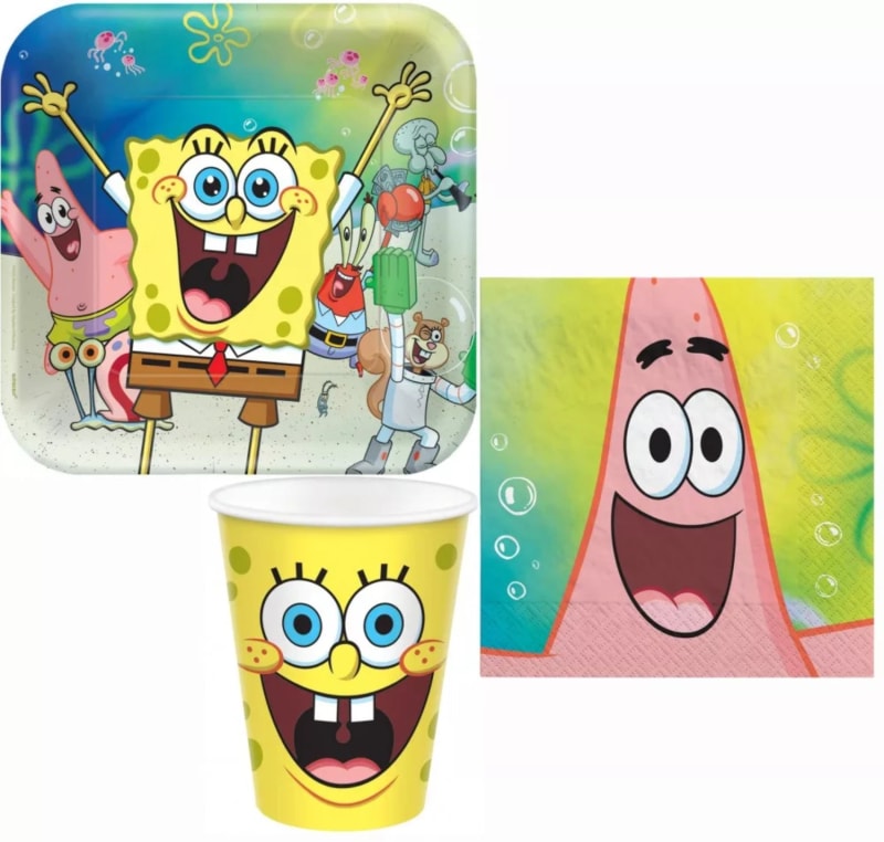 SpongeBob Schwammkopf Kinder Geburtstag Partyset Set 36tlg. - WS-Trend.de Spongebob Deko 36tlg.Geschirr