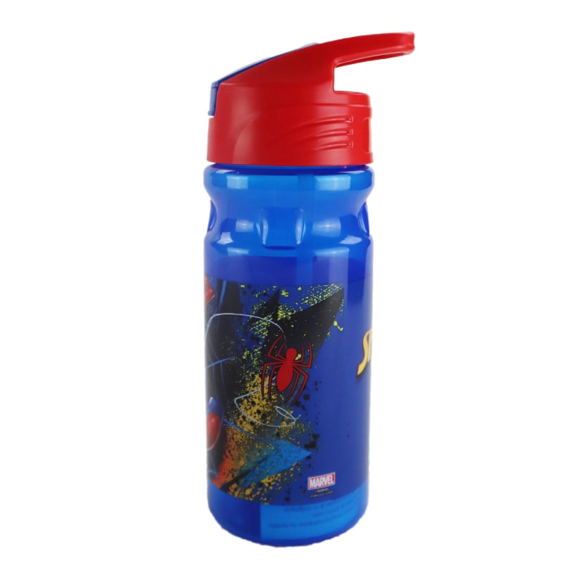 Marvel Spiderman Trinkflasche Flasche mit Trinkhalm Griff 500 ml - WS-Trend.de Wasserflasche