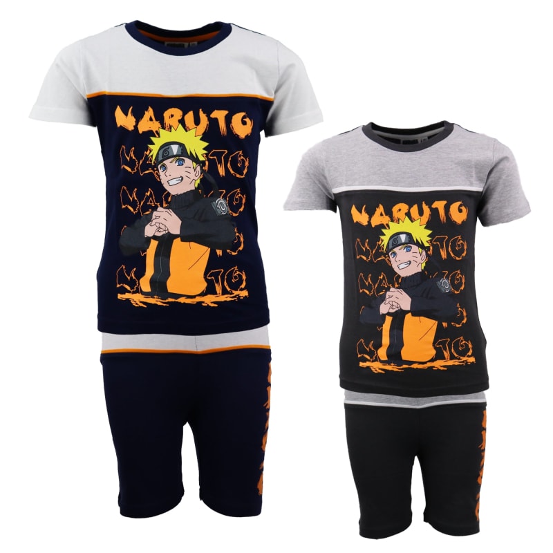 Anime Naruto Shippuden Kinder Sommer Set Shirt plus Shorts - WS-Trend.de Jungen Short 110-152 Baumwolle