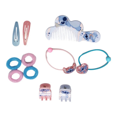 Disney Stitch 11 tlg. Kinder Haarstyling Set Kamm Haarspange Haargummis - Ansicht 2