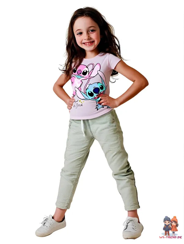 Disney Lilo und Stitch Kinder kurzarm T-Shirt Shirt - WS-Trend.de Gr. 92-128 100% Baumwolle
