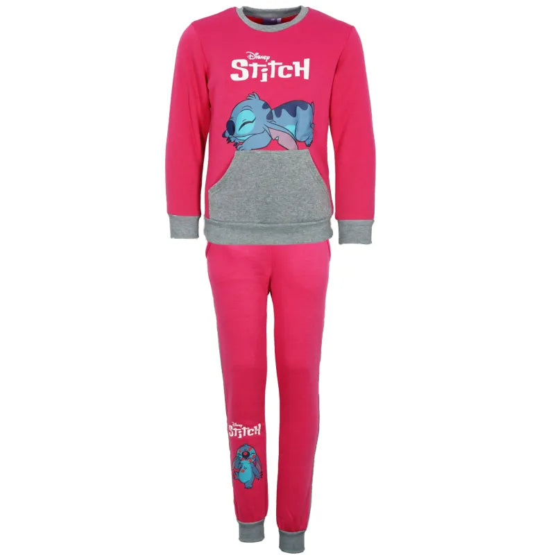 Disney Stitch Kinder Fleece Joggingset Sporthose Hose Sweater Jacke - WS-Trend.de 98-128