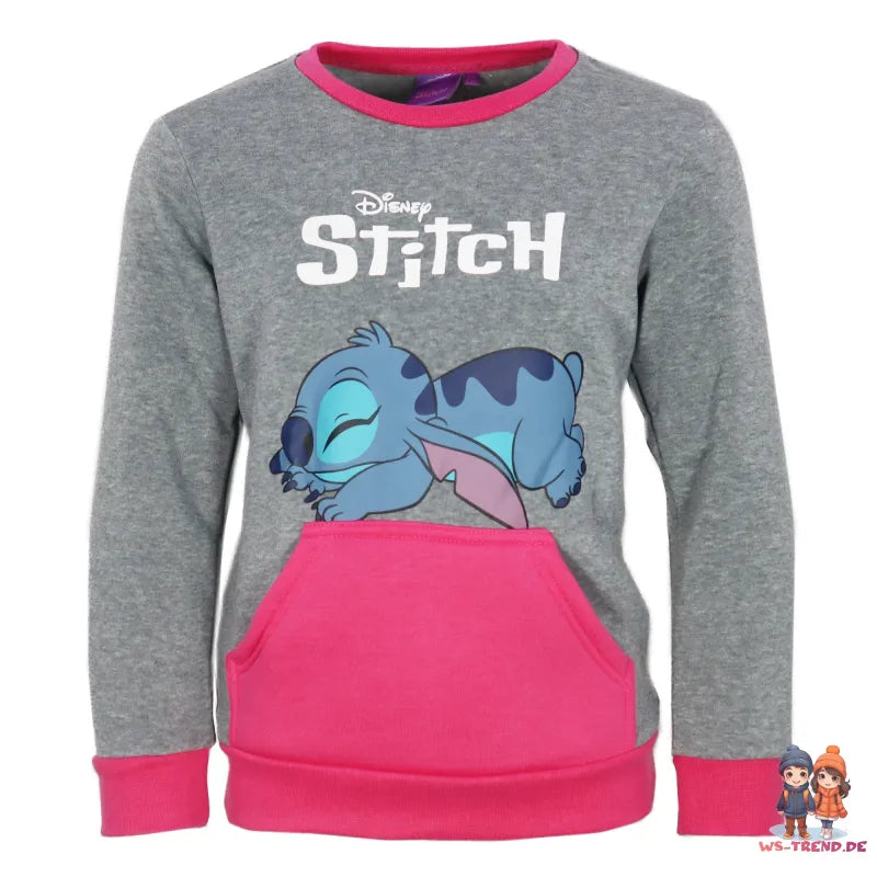 Disney Stitch Kinder Fleece Joggingset Sporthose Hose Sweater Jacke - WS-Trend.de 98-128