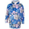 Disney Stitch Kuschelponcho Damen Kuscheldecke mit Ärmeln Kapuze Tasche S-L
