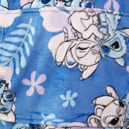 Disney Stitch Kuschelponcho Damen Kuscheldecke mit Ärmeln Kapuze Tasche S-L - WS-Trend.de