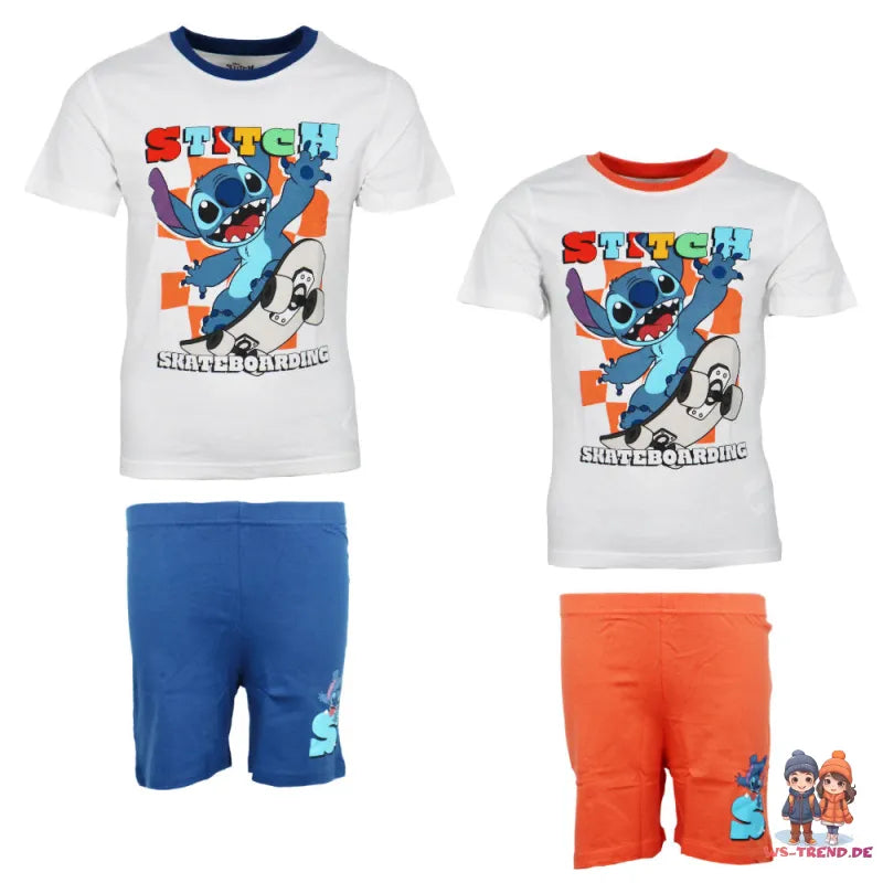 Disney Lilo und Stitch Kinder Jungen Schlafanzug Pyjama Shirt Hose - WS-Trend.de Gr. 98-128