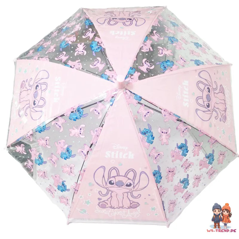 Disney Lilo und Stitch Angel Kinder Regenschirm Stabregenschirm Schirm D 70 cm - WS-Trend.de