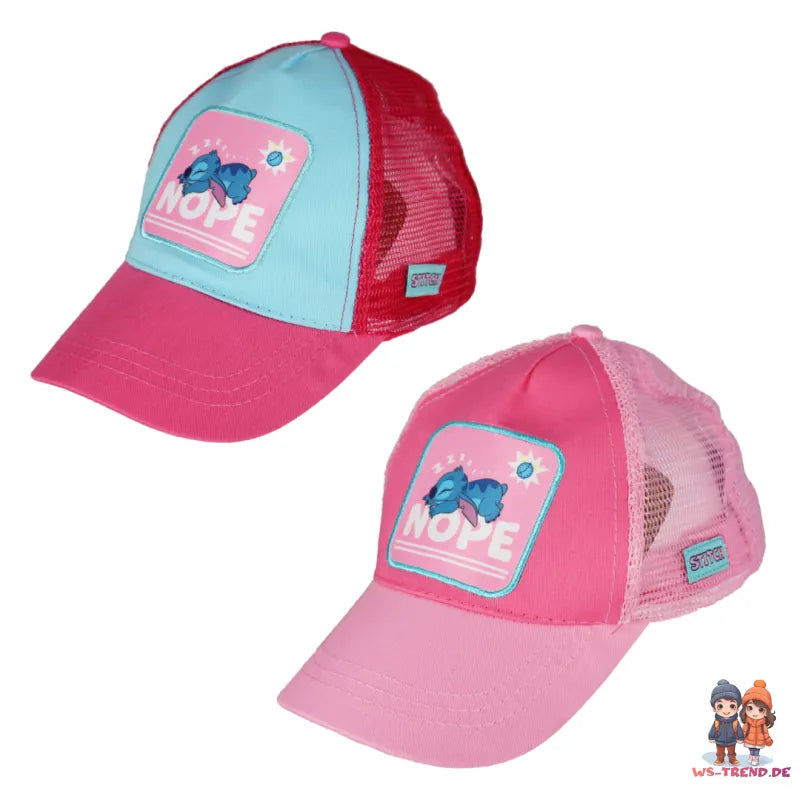 Disney Stitch Kinder Mädchen Basecap Baseball Kappe Mütze - WS-Trend.de Hut 52-54